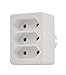 Produktbild Mini Steckdosenleiste 3-fach Euro Verteiler steckdose weiss 3er 3fach Adapter Stecker Euro Weiche