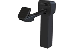 PORTAC Arrêt universel 360° pour portail manuel - Noir, Longueur de tube (mm) : 250