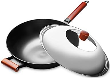 European Style Household Wok 32 Cm Stainless Physical Non-stick Pan Cast Iron Pot Induction Cooker