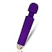 Produktbild wand massager cordless for body therapeutic,25 Speeds, Power vibrator wand massager rechargeable medical silicone handle massager with waterproof function Purple