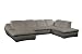 Produktbild Cavadore Leder-Wohnlandschaft Claanc in Kunstleder mit großem Longchair und Bettfunktion / Hellbraunes Sofa U-Form mit ausziehbarem Bett und großer Liegefläche / Praktische Kopfteilverstellung / Maße: 345x77x220 cm (BxHxT) / Kunstleder in hellbraun