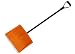 Produktbild ducomi® Schneefräse Schneeschieber aus Kunststoff mit Gehstock aus Holz und ergonomischer Griff, orange
