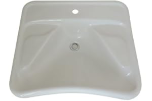 ARREDOBAGNOECUCINE Lavabo lavandino da bagno ergonomico per disabili e anziani in ceramica bianca