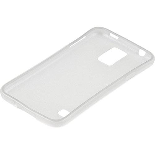 PhoneNatic Funda de silicona para Samsung Galaxy S5 Neo - brushed blanco - Cover Cubierta   protector de pantalla