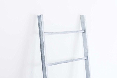 CLP Kleiderleiter MARIETTE, Dekoleiter, Holz Dekoregal, 5 Sprossen, Breite 50 cm, Höhe 145 cm Grau - 4