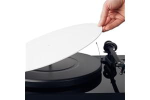 GOSHYDA Mata Gramofonowa, Podkładka Pod Talerz do 12-calowego Gramofonu w Stylu Vintage, Wymienna Akrylowa Mata Antypoślizgowa do Płyt 33 1/3 Obr./min i 45 Obr./min, Redukuje Szumy