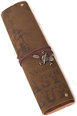 Vintage Pirate Treasure Map Wrap Pencil Case Storage Pouch Pencil Bag