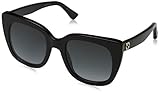 Protective case included Gucci GG0163S 001 Gafas de sol, Negro (1/Grey), 51 para Mujer