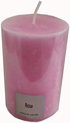 Scented Candle High Quality Cylinder Shaped Fragrance Pink – Duration 25H – Height 9 cm width 6 cm