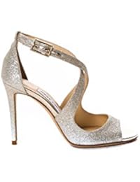 Jimmy Choo Mujer EMILY100DGZPLATIN Plata Cuero Sandalias