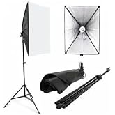 FototekFotoğraf 50x70cm Softbox Tek Duy S&uuml;rekli Işık Seti Strobist Teklii Set 50x70 Softbox Amp&uuml;ll&uuml;
