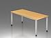 Produktbild Höhenverstellbarer Schreibtisch Q-Serie Größe: 68-76 cm H x 180 cm B x 80 cm T, Eigenschaften: Ohne Kabelkanal, Farbe (Tischplatte): Buche