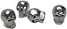 Produktbild 4 Ventilkappen Totenkopf Auto PKW Motorrad chrom silber Ventilverschlüsse Caps