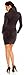 Zeta Ville Women's Maternity Knit Mini Dress Tunic Polo Neck Front Pocket - 178c (Graphite, UK 8/10)
