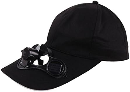 GAOLIXIA Solar Fan Caps, Sun Caps, Duckbill Caps, Baseball Caps, Men's &amp; Women's Caps, Daily Outdoor Visors (Color : Black, Size : One Size)