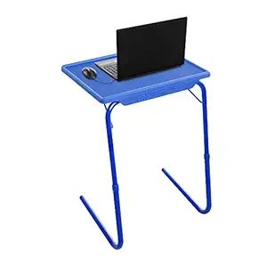 TABLE MAGIC - Polypropylene 18-in-1 Adjustable Multipurpose Laptop Table (Medium, Royal Blue)