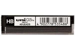 Uni 0.5mm Replacement Mechanical Pencil Refill Leads - Grade HB (3 Tubes Of 40 leads) UL-4005