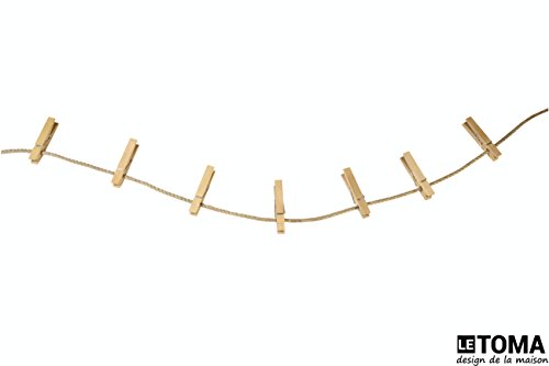 LeTOMA – 100 St. Deko Holzklammern 4,8 cm – Wäscheklammern aus Natur-Holz ideal zum Basteln, Beschriften und Verzieren – Farbe Naturbraun - 4