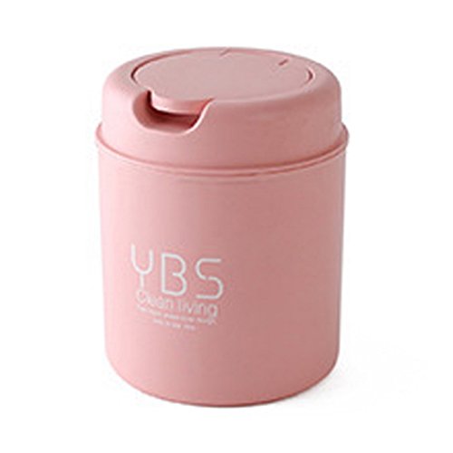 Nibesser Tischmülleimer Tischabfalleimer Abfallbehälter Kosmetikeimer Mini Mülleimer 13×16cm (Rosa)