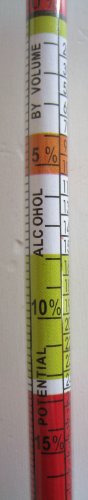 Dr. Richter Hydrometer – Bierspindel – Weinspindel – mit 3 Skalen (Dichte; Zuckergehalt, zu erwartender Alkoholgehalt) Qualitätsprodukt, geliefert in Schutzhülle aus lebensmittelechtem Hartplastik , die gleichzeitig als Eintauchzylinder genutzt werden kann - 2