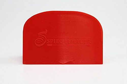 Teigschaber mit Schabekante – 5er Pack – Backen wie die Profis – ideal als Teigkratzer oder Teigteiler – Farbe: Rot – sehr robust & belastbar - 2