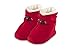 Slumbertoes Baby Winter Booties Red, water resistant, hand made, size 6-12 months