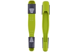 SUNBEAUTIFUL 2 pezzi Cucchiaio dosatore regolabile, Cucchiai per condimenti, cucchiaini dosatori, 9 velocità regolabili, per zucchero, sale, caffè, latte, proteine in polvere, un ottimo aiuto in cucina.