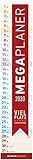 Megaplaner 2020 - Streifenkalender (14,5 x 70) - mit Ferienterminen - viel Platz für Notizen - Streifenplaner - Wandplaner - Küchenkalender by