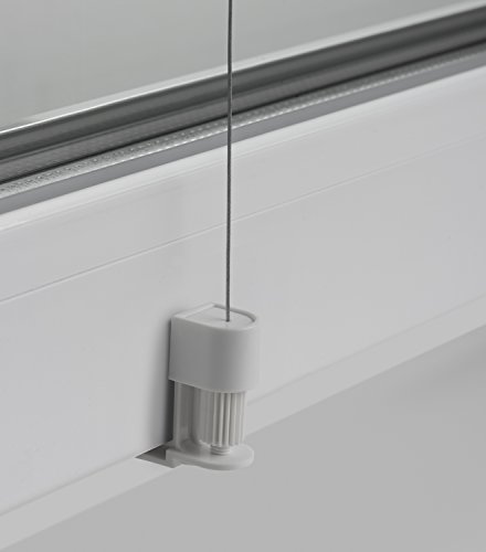 DESWIN Plissee KlemmFix – 30 x 110 cm WEISS – verspannt (inkl. 4x Klemmträger / Klemmhalter) - 7