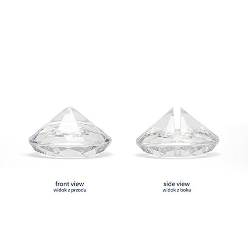 Platzkartenhalter Tischkartenhalter Memohalter Hochzeit Taufe Kommunion Festtafel | Diamant Acryl | 10 Stück transparent klar - 2