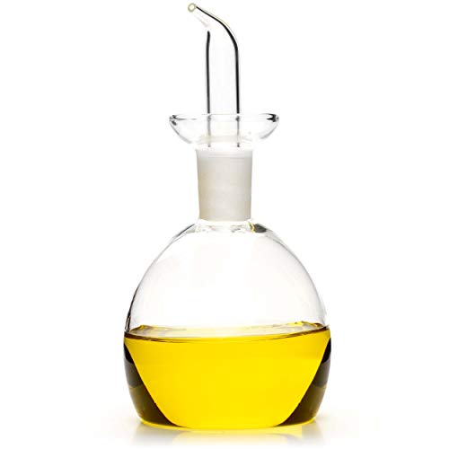 Classe Italy Dosatore Olio e Aceto, Cristallo, Oliera in Vetro salvagoccia Redonda