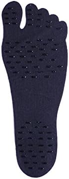 Upper Adhesive Pad Invisible Exercise Socks Shoes Beach Pool Socks Non-slip vinyl sticker, Black, Medium