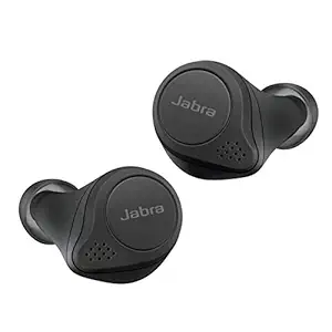 Jabra Elite 75t True Wireless Active Noise Cancelling (ANC) Bluetooth Earbuds, Long Battery Life for Calls and Music, Voice Assistant Enabled, Black