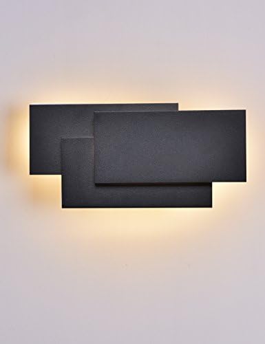 SOLFART LED Wall Lights Indoor Modern Wall Wash Lighting Fixtures White Aluminum ,black finishing -4000K natural white light