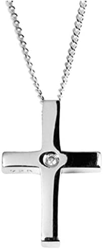 Silver Diamond Set Cross Pendant by Orton West