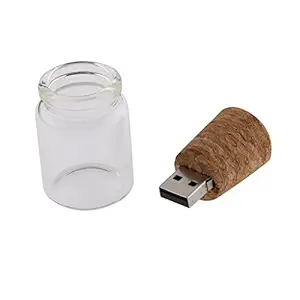 MAXBELL Cute Glass Bottle 16GB USB 2.0 Flash Drive Memory Stick Pendrive Flash Disk