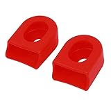  Upper 2pcs Protector Funda de Bielas Manivela para Brazo Bicicleta de Montaña Carretera -Rojo