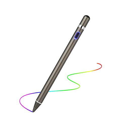 Lápiz Stylus para iPad, Recargable Lápiz óptico Active Point de 1,5 mm Fine Point, Compatible con iPad6, iPad mini 5, iPad Air 3, iPad Pro, iPad Pro 3 para Escritura Precisas / Dibujo / Notas
