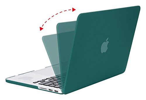 MOSISO MacBook Pro 15 Retina Hülle (NO CD-ROM Drive) – Ultra Slim Hochwertige Plastik Hartschale Tasche Schutzhülle Snap Case für MacBook Pro 15 Zoll with Retina Display (Model A1398), Pfau Grün - 2