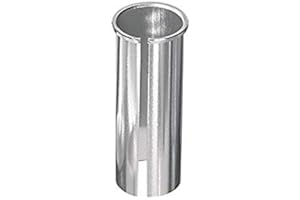 P4B | Adaptador para tija de sillín: para diámetro 25,4/27,2/31,6 mm | Tubo reductor de bicicleta en plata | Tubo reductor de tija de aluminio