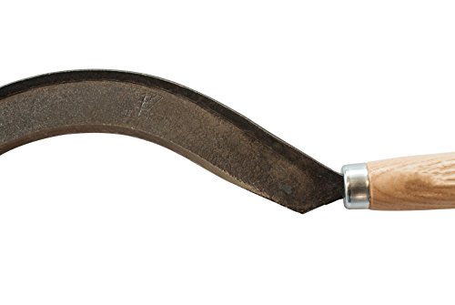 Mondsichel handgeschmiedete Sichel Gartenwerkzeug für Rechtshänder (14 cm) Handarbeit aus Deutschland Nachhaltig inkl. gratis Schleifstein - 2