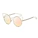 Produktbild Sanzhileg Modische BZ462 Katzenaugen-Sonnenbrille Schönes Design aushöhlen Metall UV400 Schutz Männer Frauen Eyewear Zubehör - Gold & Pink