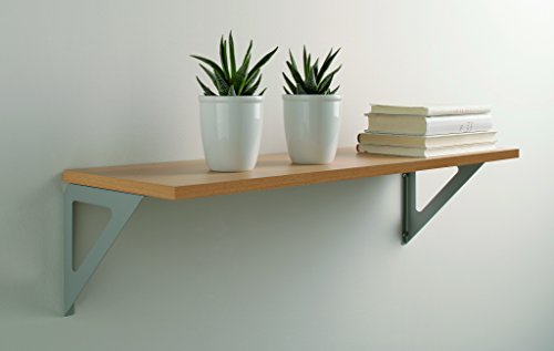 Element System Wandregal, Regalset Triest, 80 x 25 x 1,6 cm, Holz, weißaluminium, 11305-00002 - 3