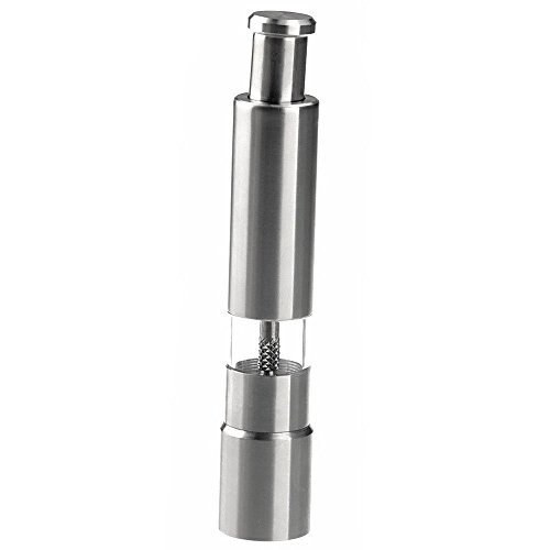 Glagie Pfeffermühle Salz und Pfefferstreuer Gewürzmühle 2er Set aus Edelstahl mit Einstellbarem Keramikmahlwerk und Sichtfenster Silber - 3