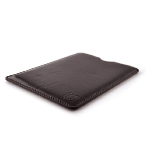 Leder iPad Mini, iPad Mini 2, und iPad Mini 3 Sleeve – Tablet-Hülle Sleeve von Dockem; Schlank, Einfache und Professional Vorstand mit weicher Mikrofaser gefüttert Filz Dunkelbraun Basic-Synthetic-Leder Schutzhülle Tablet Tasche Cover für iPad Mini, Mini Retina, Minii 2, und Mini 3 - 6