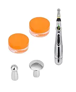 Cheshta Electric Meridian Energy Body Massager Pain Relief Therapy Instrument (Silver, Pack Of 1)