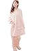 Bearsland Maternity Women's Long Style Japanese Weekend Maternity Nursing Pajamas set Pink Uk size 10-12