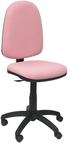 Piqueras y Crespo 04CP – Ergonomic Office Chair, Seat and Back Upholstered in Bali Fabric, Pale Pink