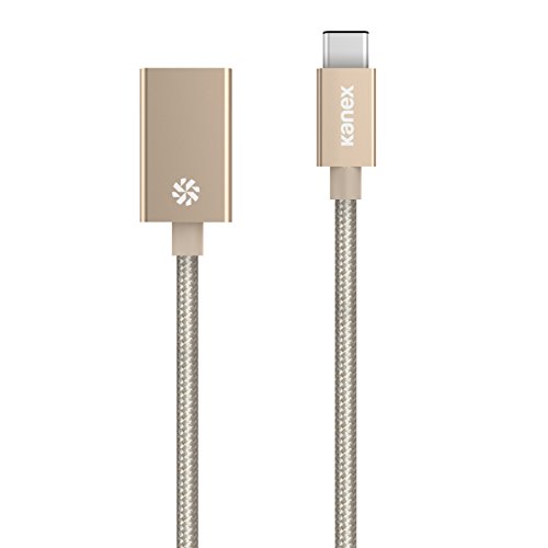 Kanex USB-C / Thunderbolt 3 auf USB 3.0 Adapter - gold [volle USB 3.0 Geschwindigkeit | USB-C männlich auf USB-A weiblich 21 Zentimeter langes Kabel] - KU3CAPV1-GD