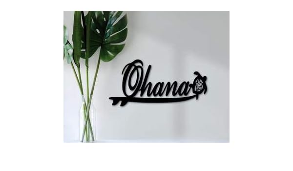 Amazon De Ced454sy Ohana Family Schild Metall Wandkunst Hawaii Schild Hawaii Kunst Ohana Mit